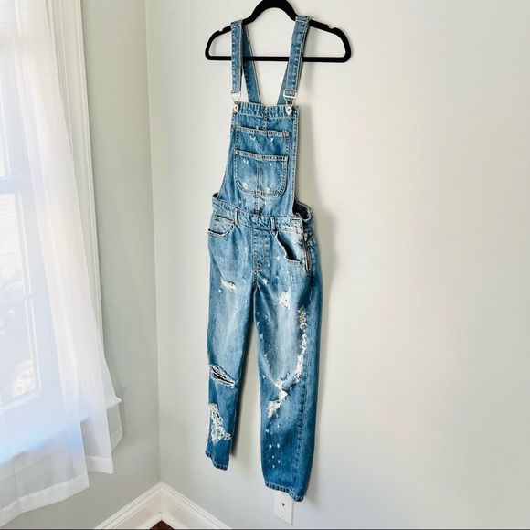 ZARA Distressed Trafaluc Overalls XS - Picture 4 of 9